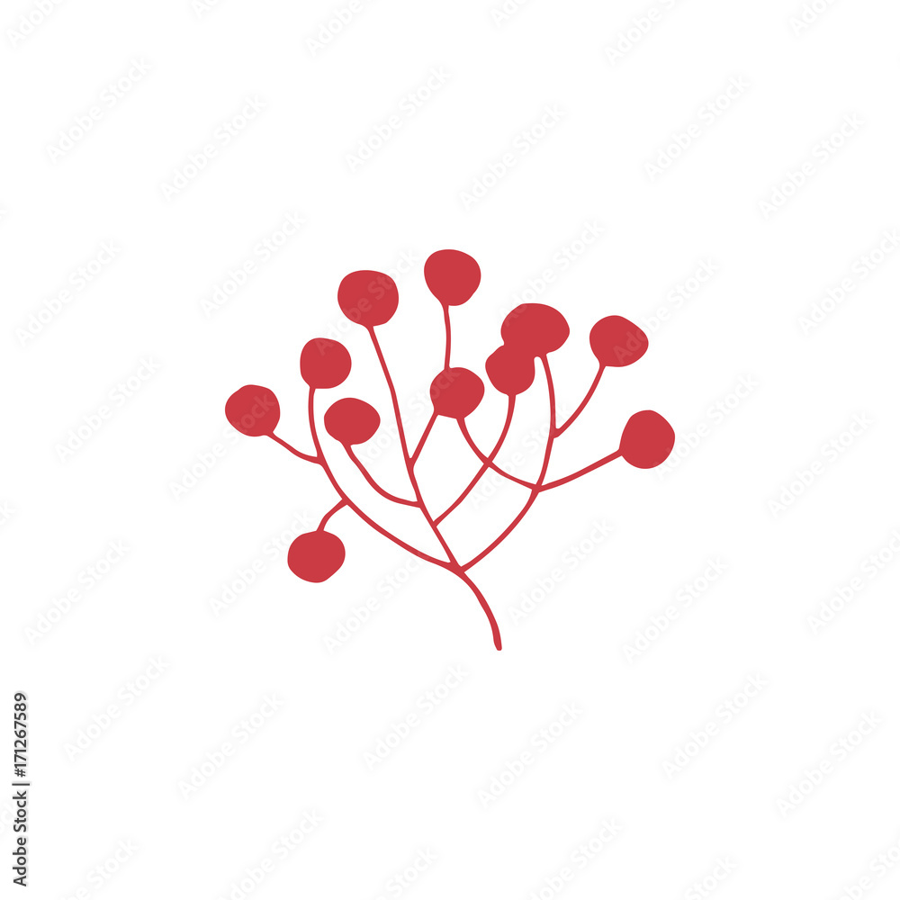 Vector Christmas floral element