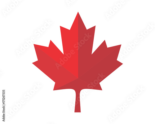 Canvas Print red canada maple leaf icon image vector