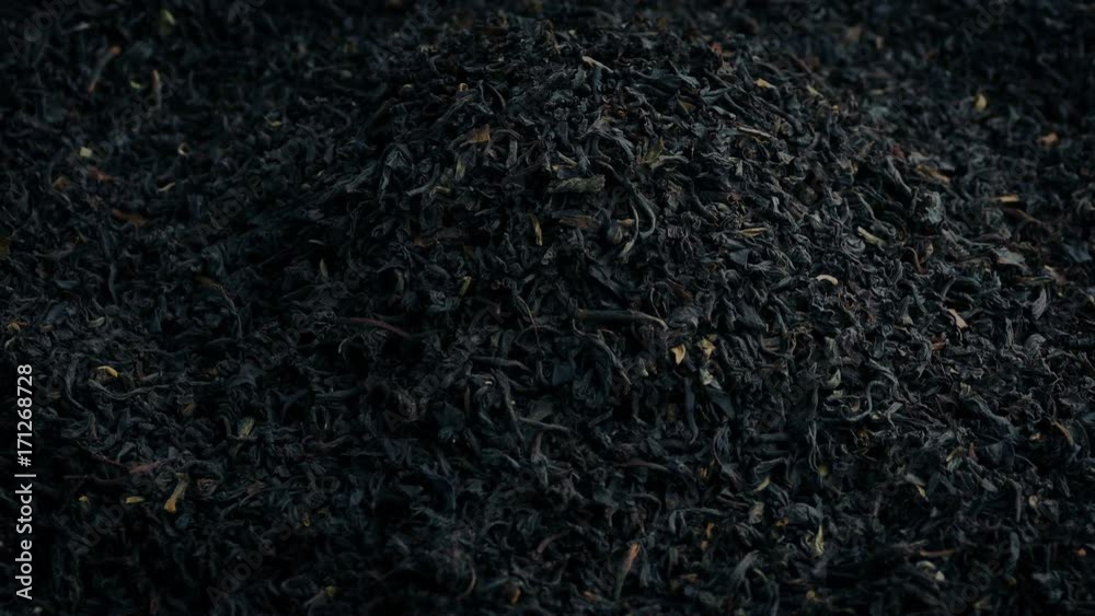 Black Tea Poured Into Pile Black Tea Poured Into Pile