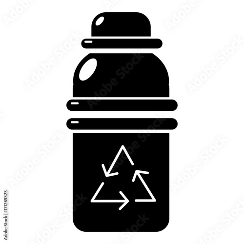 Purified water container icon, simple style