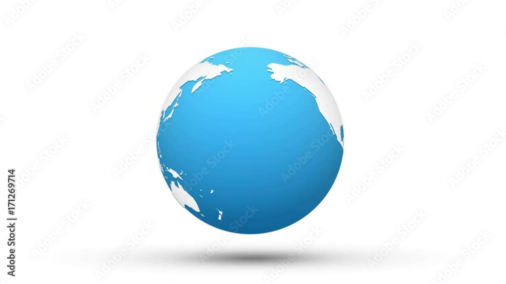 world map blue white globe loop animation world map blue white globe loop animation