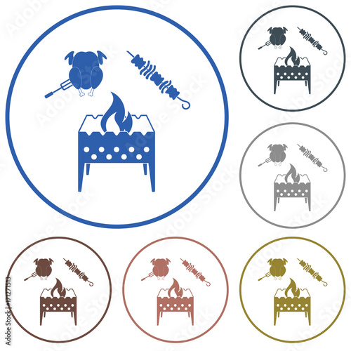 Brazier kebab and chicken icon