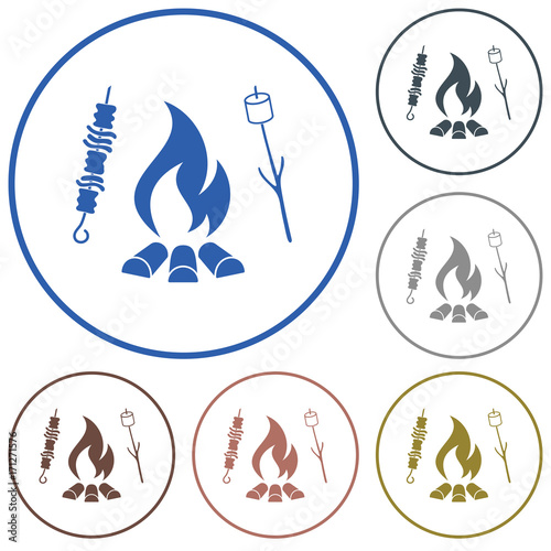 Grilled zephyr and  kebab icon