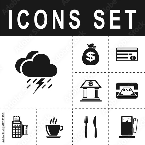 lightning rain cloud meteo icon
