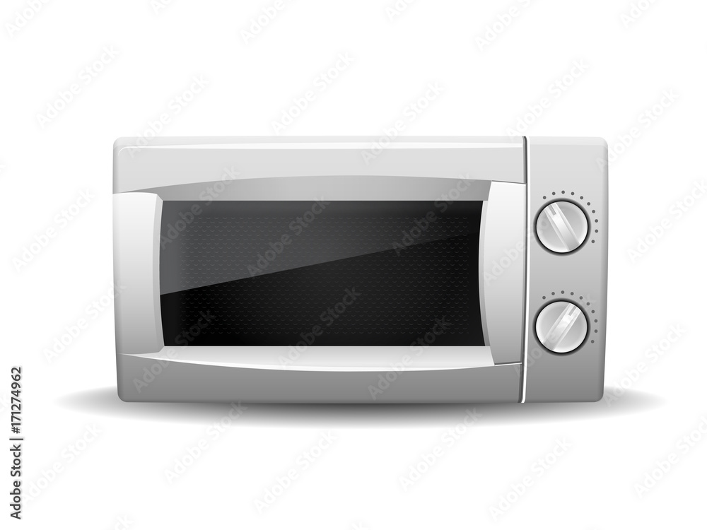 Fototapeta premium Microwave oven isolated on white