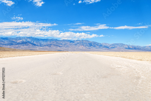 desert landscape at badwater basin  in death valley