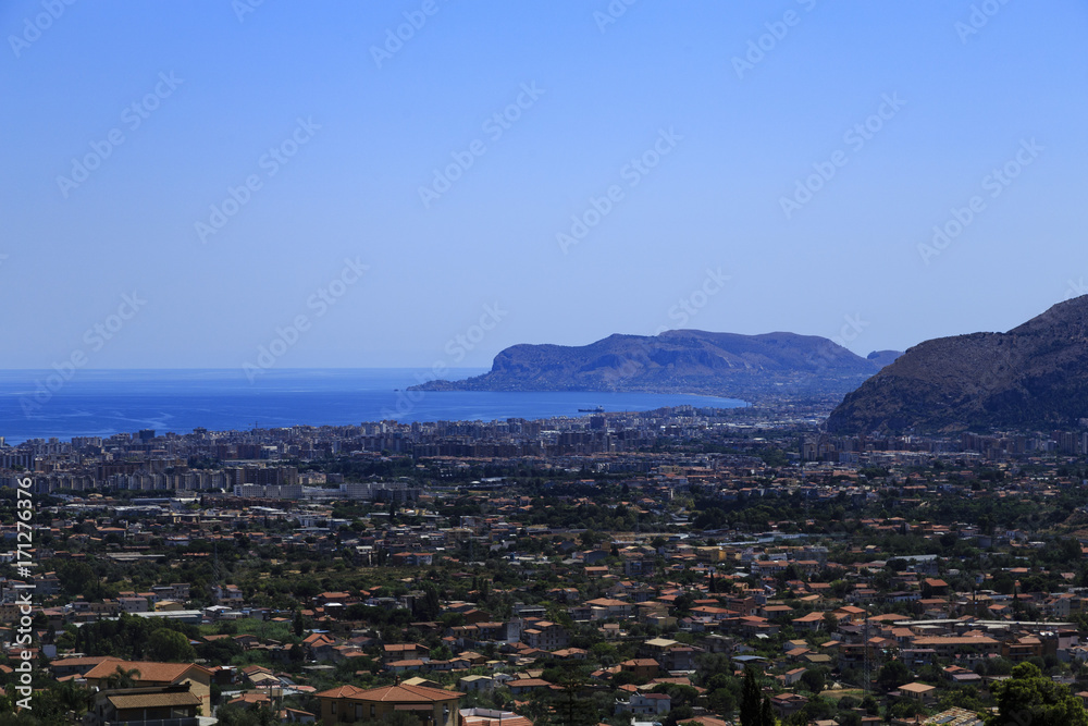 Palermo vista dall'alto Monreale