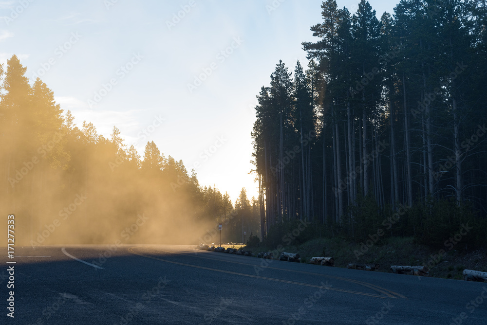 Sunrise on the Yellowstone Loop Road