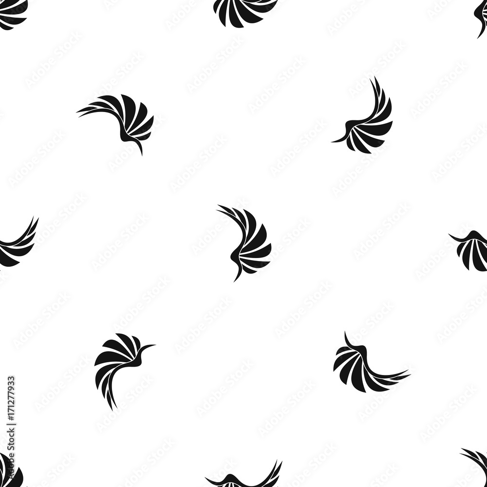 Wing pattern seamless black Wing pattern seamless black