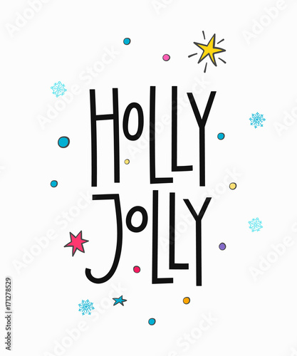 Christmas new year lettering typography