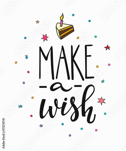 Make wish lettering typography