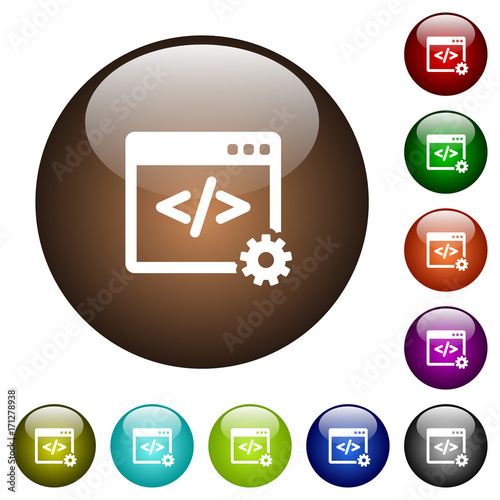 Web development color glass buttons