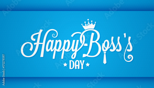 boss day logo vintage lettering design background