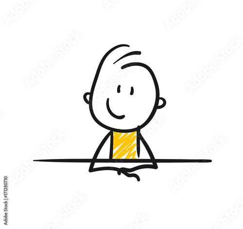 Strichfiguren / Strichmännchen: Ansprechpartner, Bewerbung. (Nr. 75)