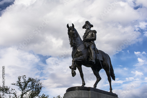 Denkmal  Washington  von Boston in den USA.