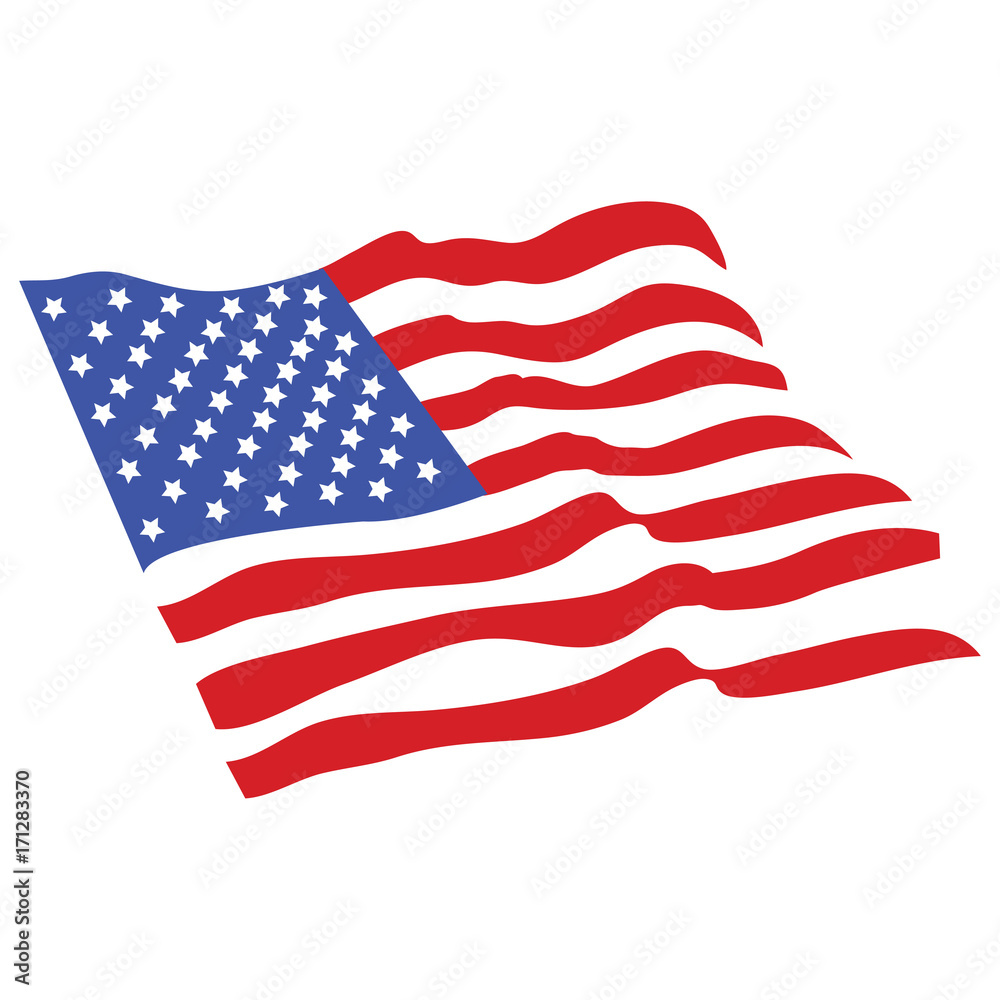 Fototapeta premium American Flag Icon