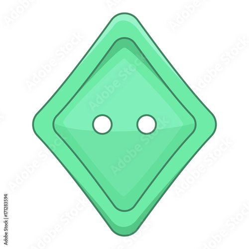 Free Download Rhombus cloth button icon, cartoon style - GFXLoad