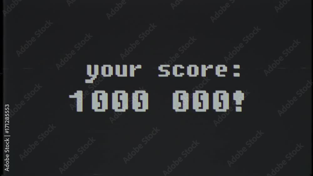 retro videogame text on old tv screen ... New quality universal vintage motion dynamic animated background colorful joyful cool video footage retro videogame text on old tv screen ... New quality universal vintage motion dynamic animated background colorful joyful cool video footage
