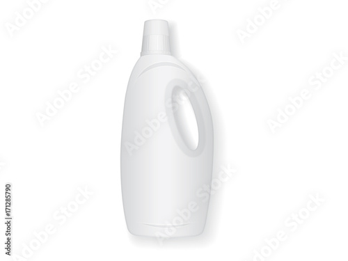 Plastic bottle for your design and logo. It's easy to change colors. Mock up. Vector 