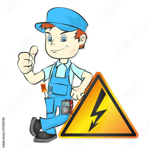 Electrician for repair vector