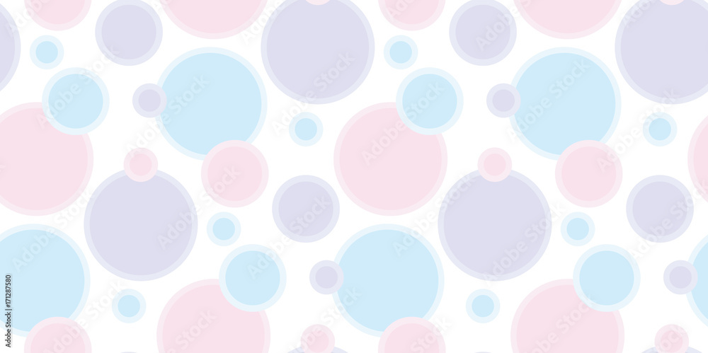 pastel pale color abstract bubble vector illustration.  tender elegant style abstract geometry seamless pattern design .