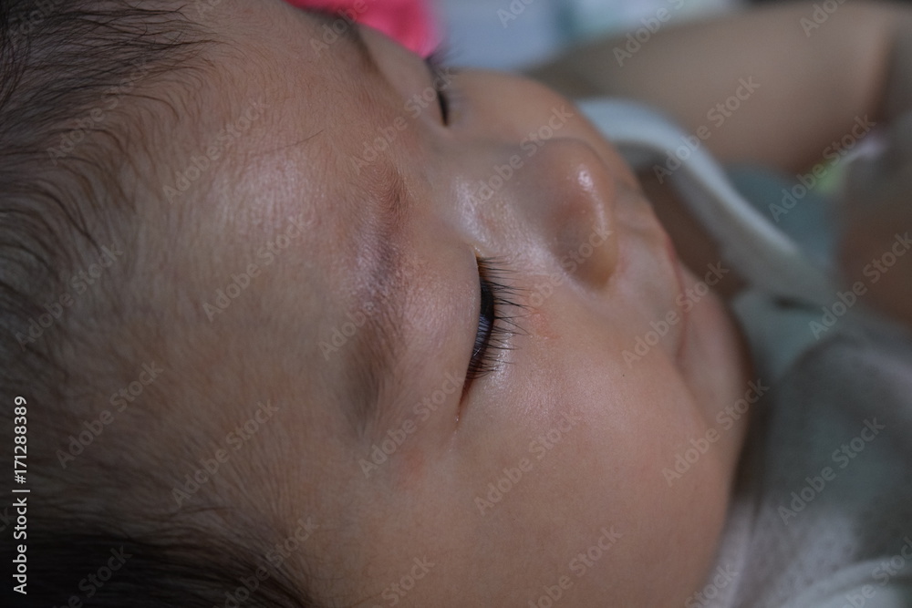 Baby's face up,eyelash,boy,3 months after birth Baby's face up,eyelash,boy,3 months after birth