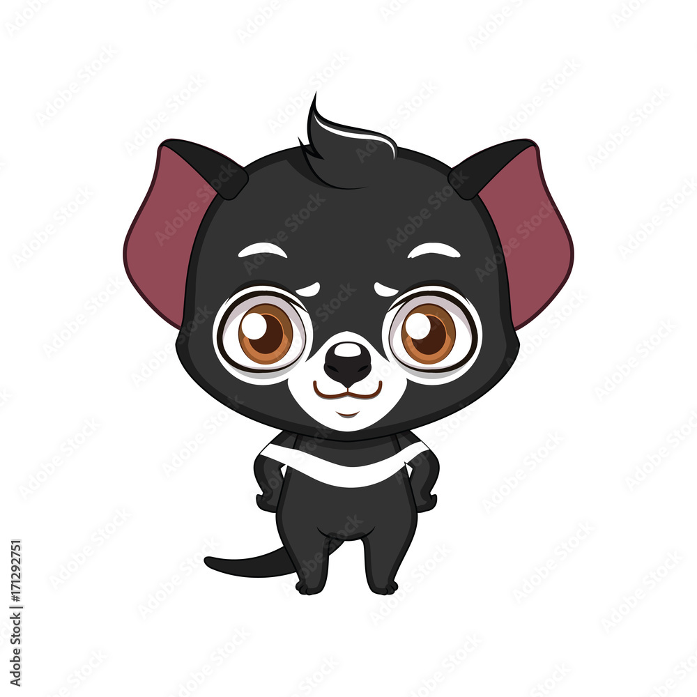 Cute stylized cartoon tasmanian devil illustration ( for fun educational purposes, illustrations etc. )