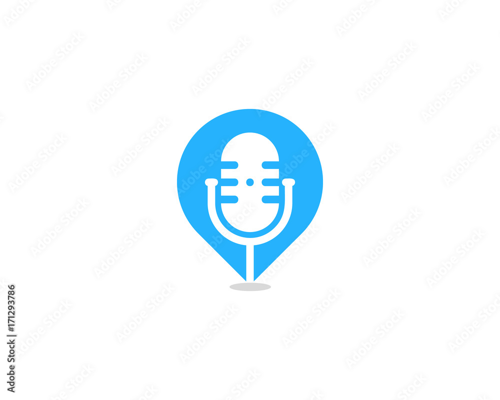Local Podcast Icon Logo Design Element Local Podcast Icon Logo Design Element