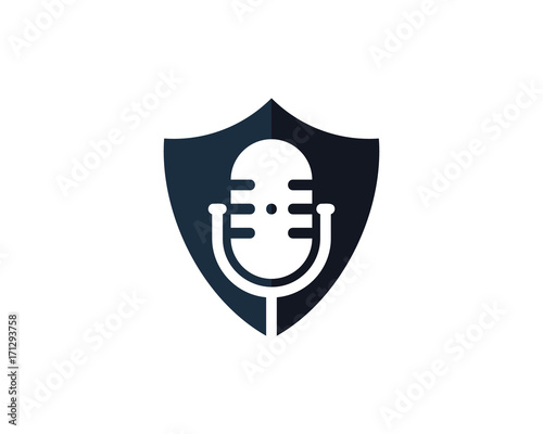 Security Podcast Icon Logo Design Element
