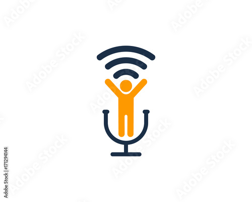 Success Podcast Icon Logo Design Element