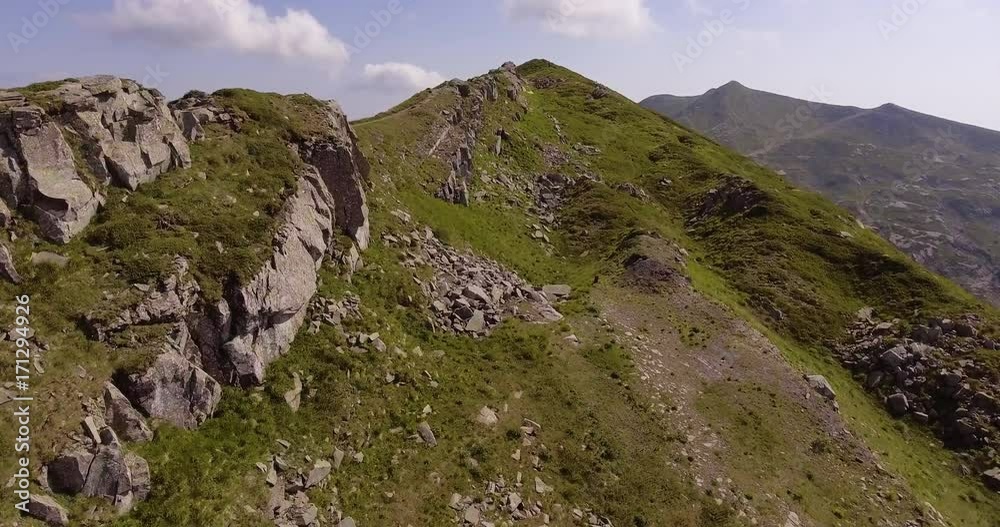 Aerial, beautiful landscape in summer mountains in Abetone, Italy Aerial, beautiful landscape in summer mountains in Abetone, Italy