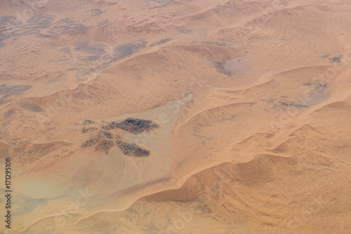 Fototapeta Naklejka Na Ścianę i Meble -  aerial view of the sand dunes southern Namibia