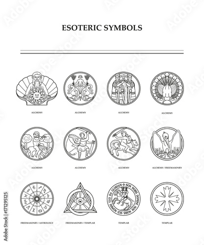 Esoteric symbols - Alchemy / Freemasonry / Templars