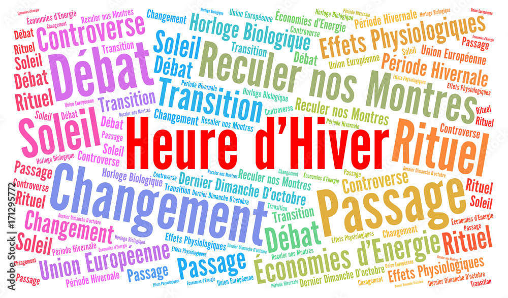 Heure d'hiver nuage de mots Heure d'hiver nuage de mots