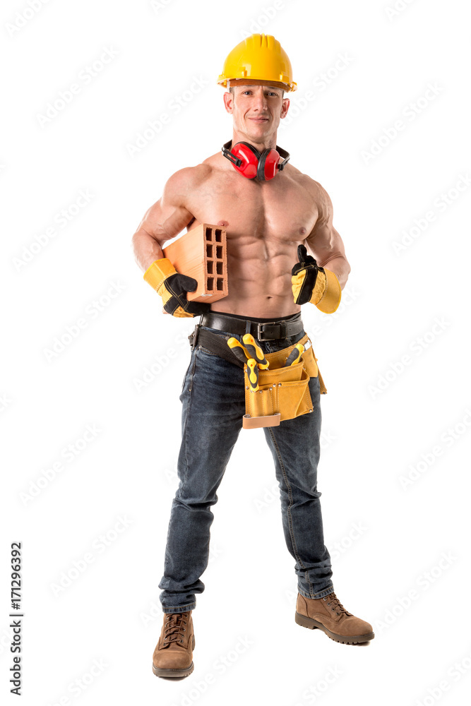 Strong construction worker Strong construction worker