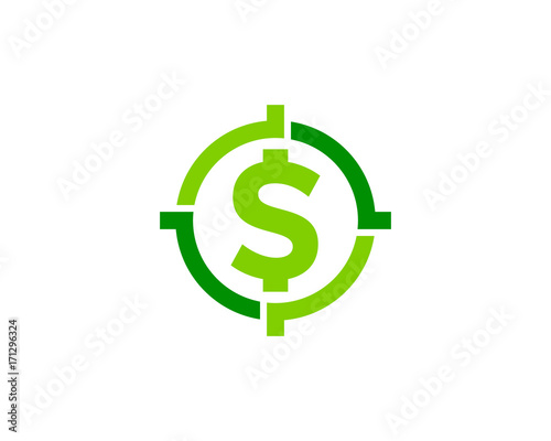 Target Money Icon Logo Design Element