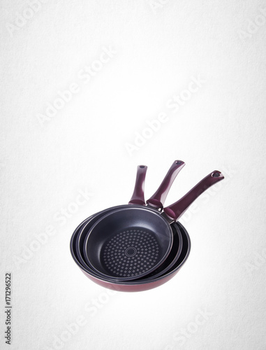 pan or metal pan on a background.