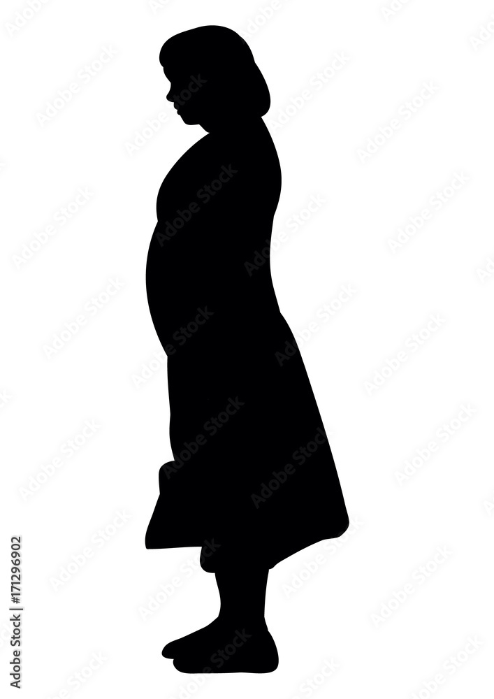 vector silhouette of woman
