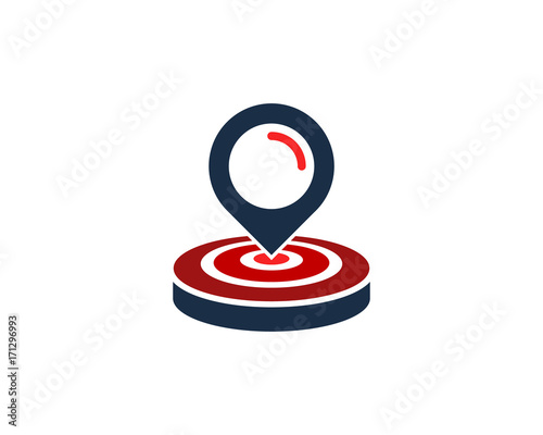 Point Target Icon Logo Design Element