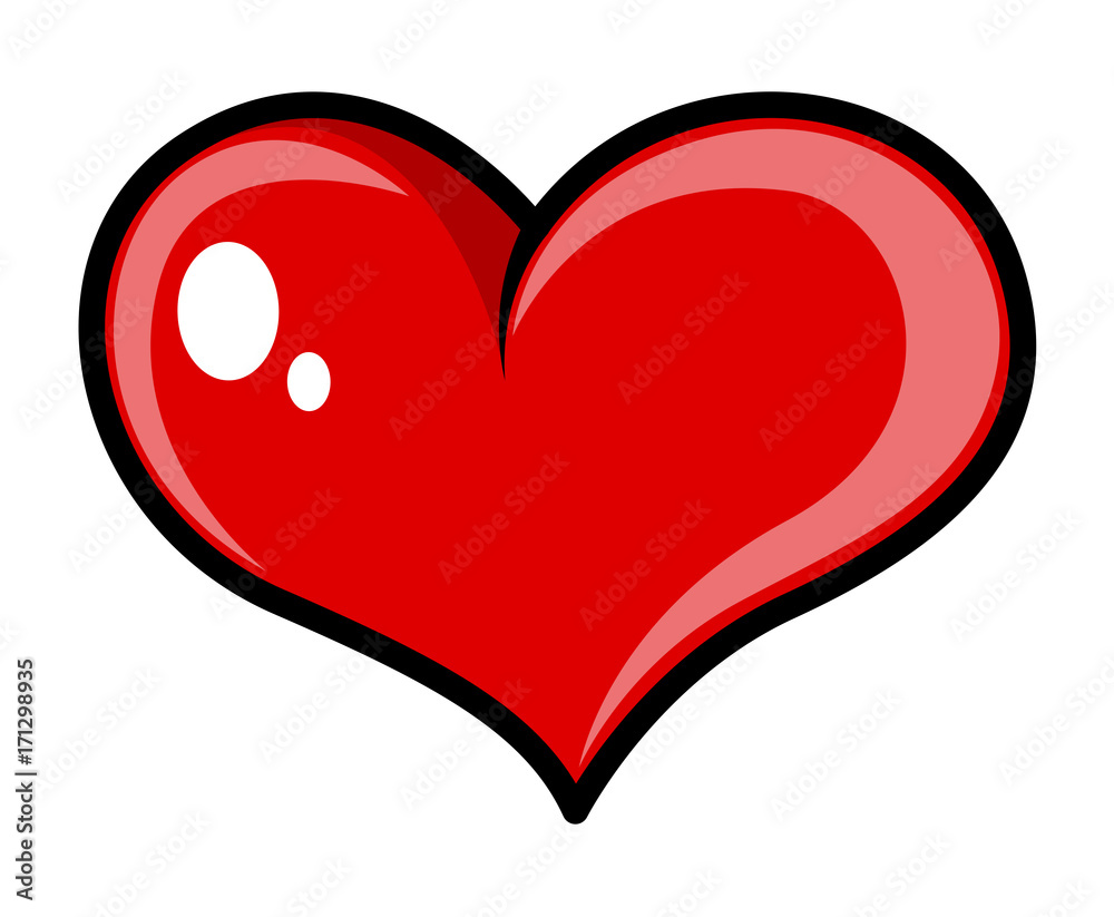 Glossy cute clip-art Heart Vector Glossy cute clip-art Heart Vector