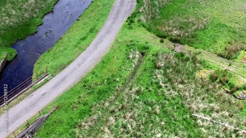 Low altitude flight through the glen between Oban and Taynuilt, Argyll photo