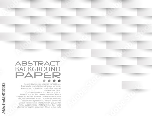 Fototapeta Naklejka Na Ścianę i Meble -  White Geometric Texture. Original cover template design
