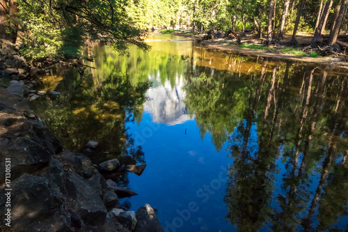 The Reflection of Half Dome at Yosemite, CA, USA, September, 2016