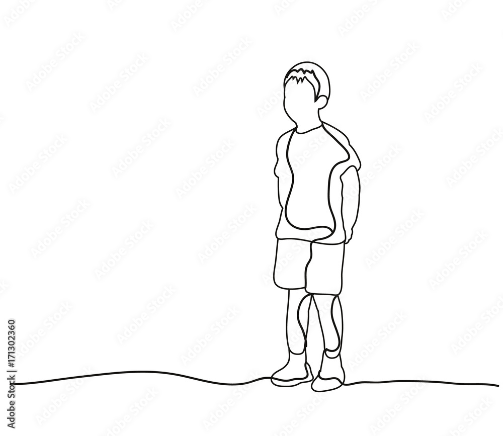boy sketch, outline is boy sketch, outline is
