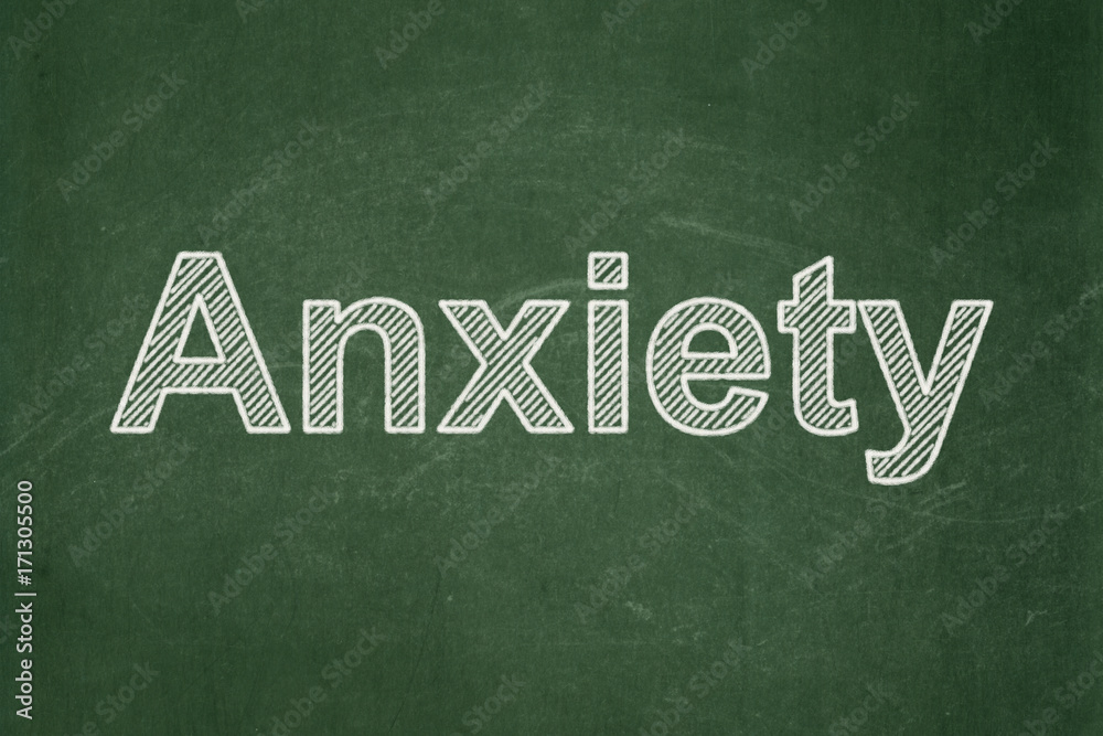 Obraz premium Healthcare concept: Anxiety on chalkboard background