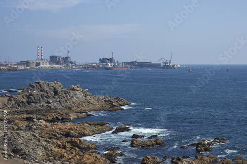 Industrial port city of Tocapilla on the Pacific coast of northern Chile. © JeremyRichards