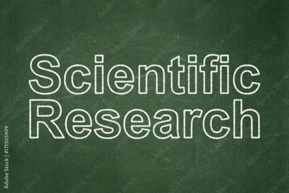 Fototapeta premium Science concept: Scientific Research on chalkboard background