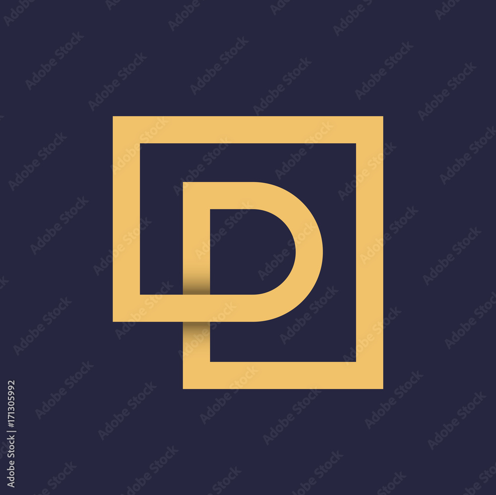 letter D or P logo design. vector logo concept