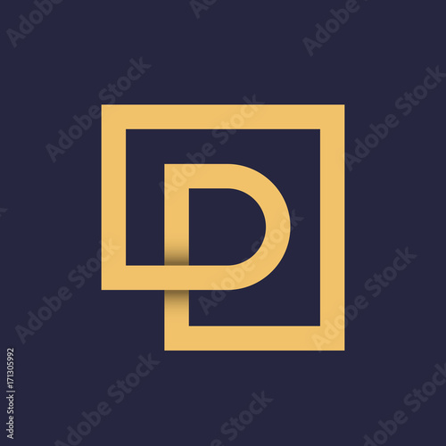 letter D or P logo design. vector logo concept
