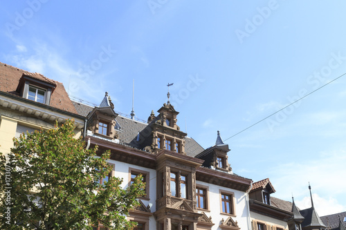 Hausfassaden in der badischen Stadt Schopfheim photo